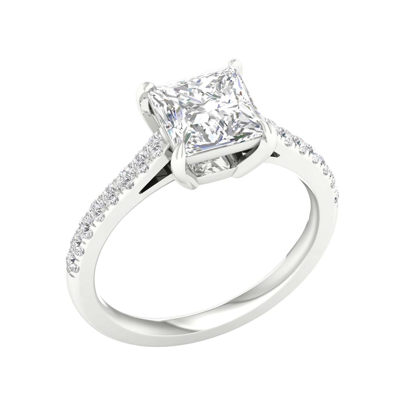 Classic Engagement Ring (Princess) - Oz's Jewelers by The Hickory Jewelry Company