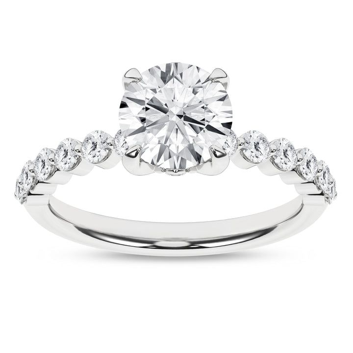 Classic Single Shared - Prong Engagement Ring (Round) - Oz's Jewelers by The Hickory Jewelry Company