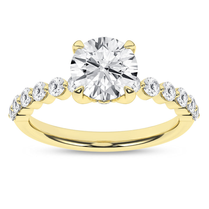 Classic Single Shared - Prong Engagement Ring (Round) - Oz's Jewelers by The Hickory Jewelry Company