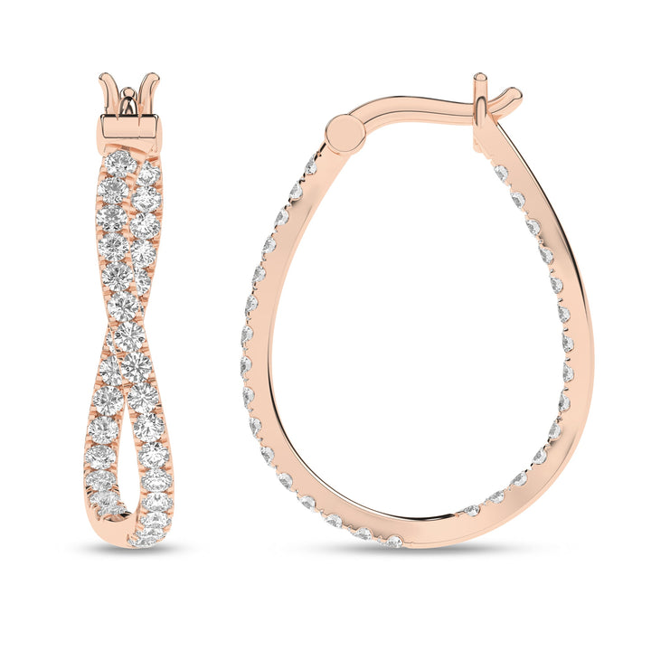 Curved Hoop Earrings (Round) - Oz's Jewelers by The Hickory Jewelry Company