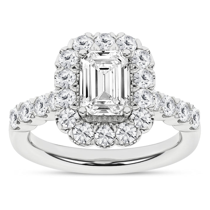 Elegant Halo Ring (Emerald) - Oz's Jewelers by The Hickory Jewelry Company