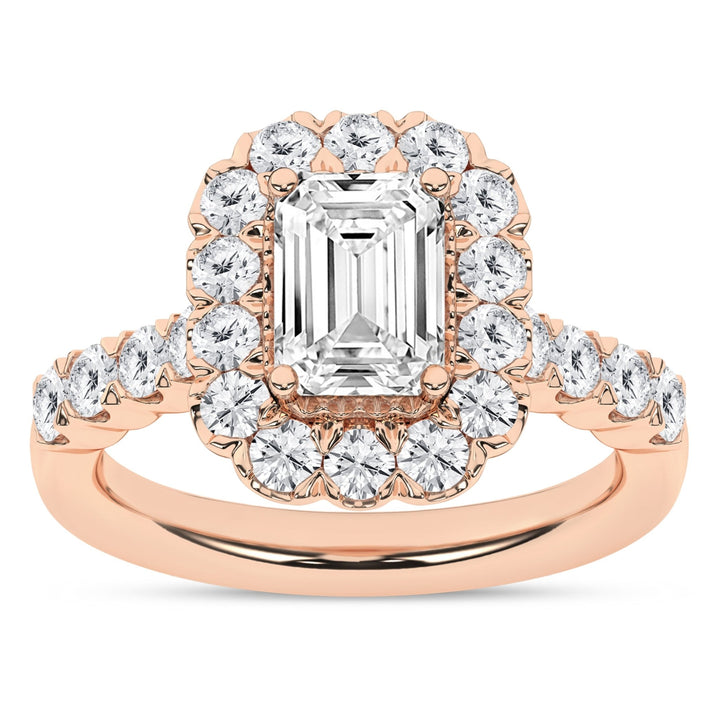 Elegant Halo Ring (Emerald) - Oz's Jewelers by The Hickory Jewelry Company