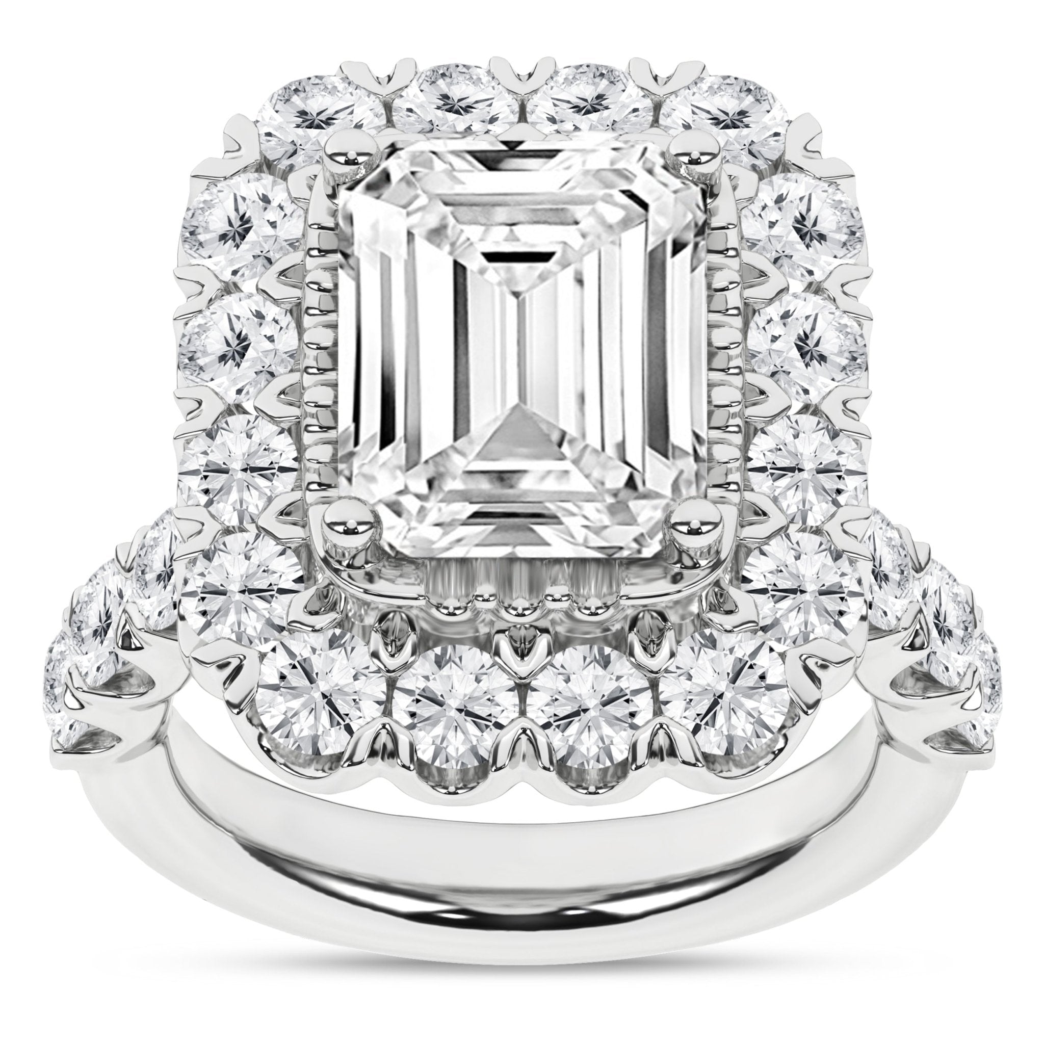 Elegant Halo Ring (Emerald) - Oz's Jewelers by The Hickory Jewelry Company