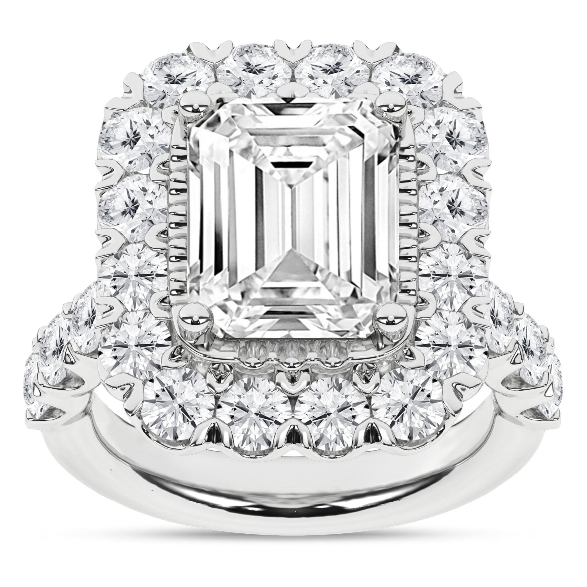 Elegant Halo Ring (Emerald) - Oz's Jewelers by The Hickory Jewelry Company