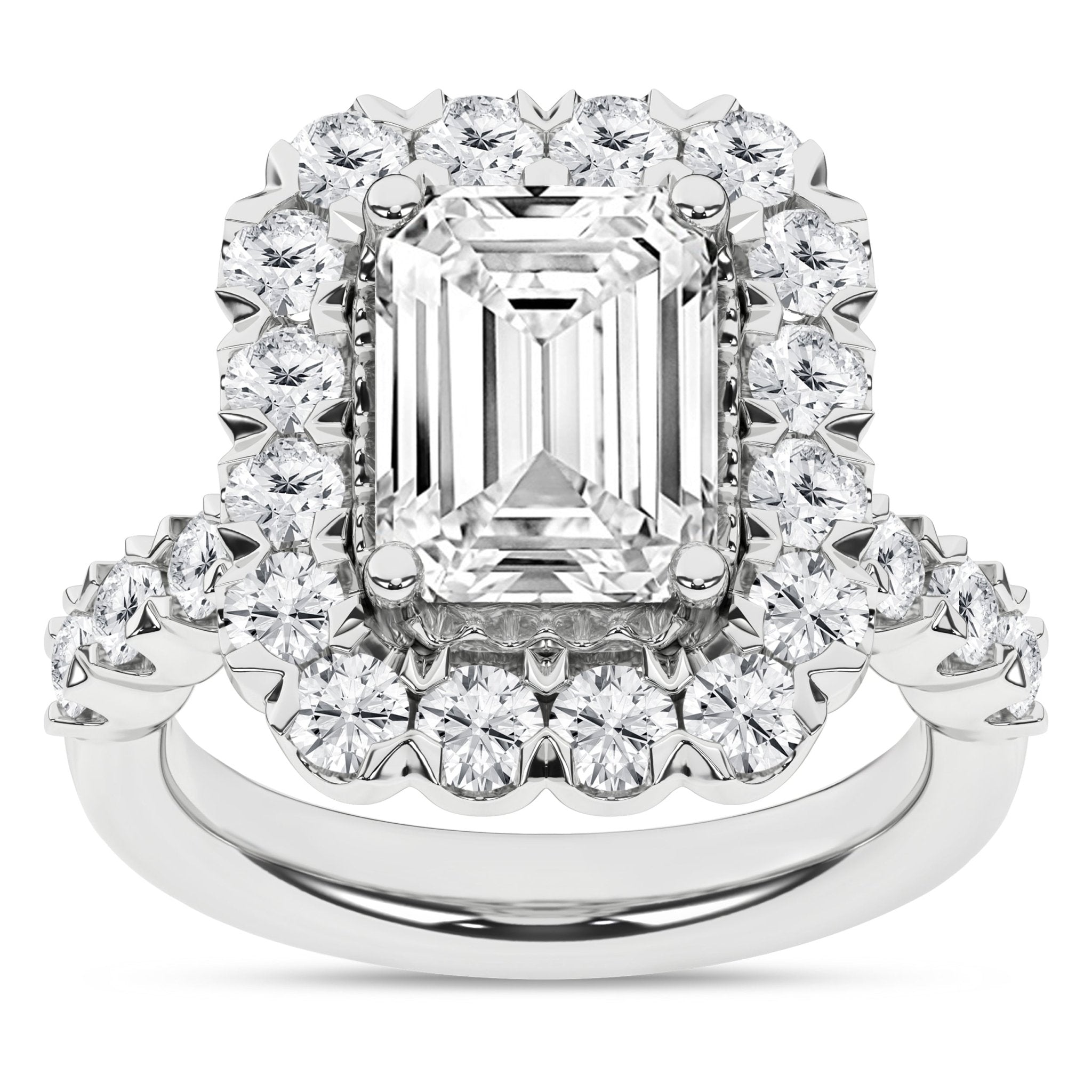 Elegant Halo Ring (Emerald) - Oz's Jewelers by The Hickory Jewelry Company