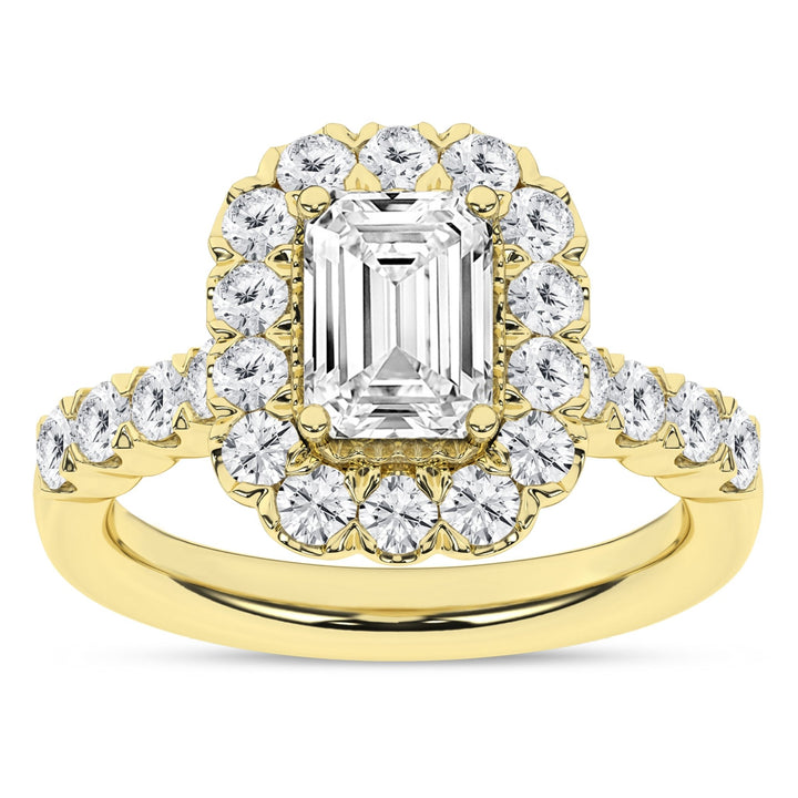 Elegant Halo Ring (Emerald) - Oz's Jewelers by The Hickory Jewelry Company