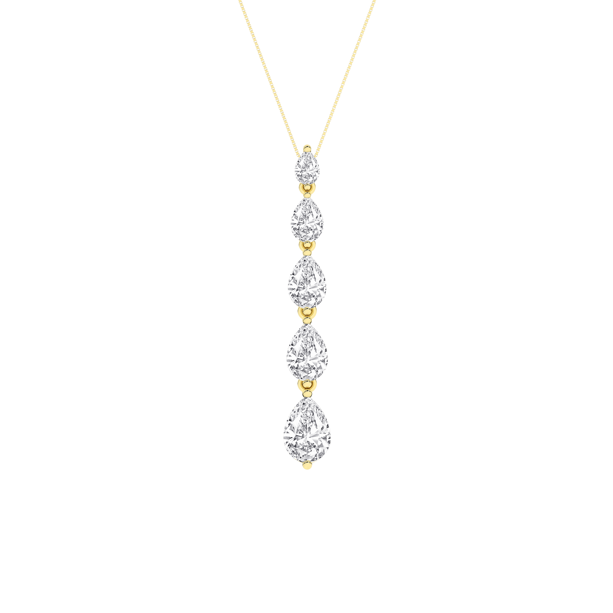 Graduated Diamond Drop Pendant (Pear) - Oz's Jewelers by The Hickory Jewelry Company