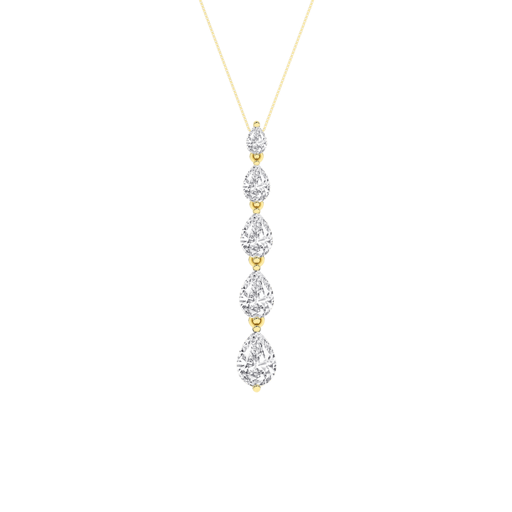 Graduated Diamond Drop Pendant (Pear) - Oz's Jewelers by The Hickory Jewelry Company