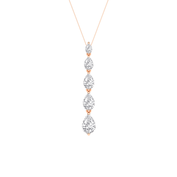 Graduated Diamond Drop Pendant (Pear) - Oz's Jewelers by The Hickory Jewelry Company