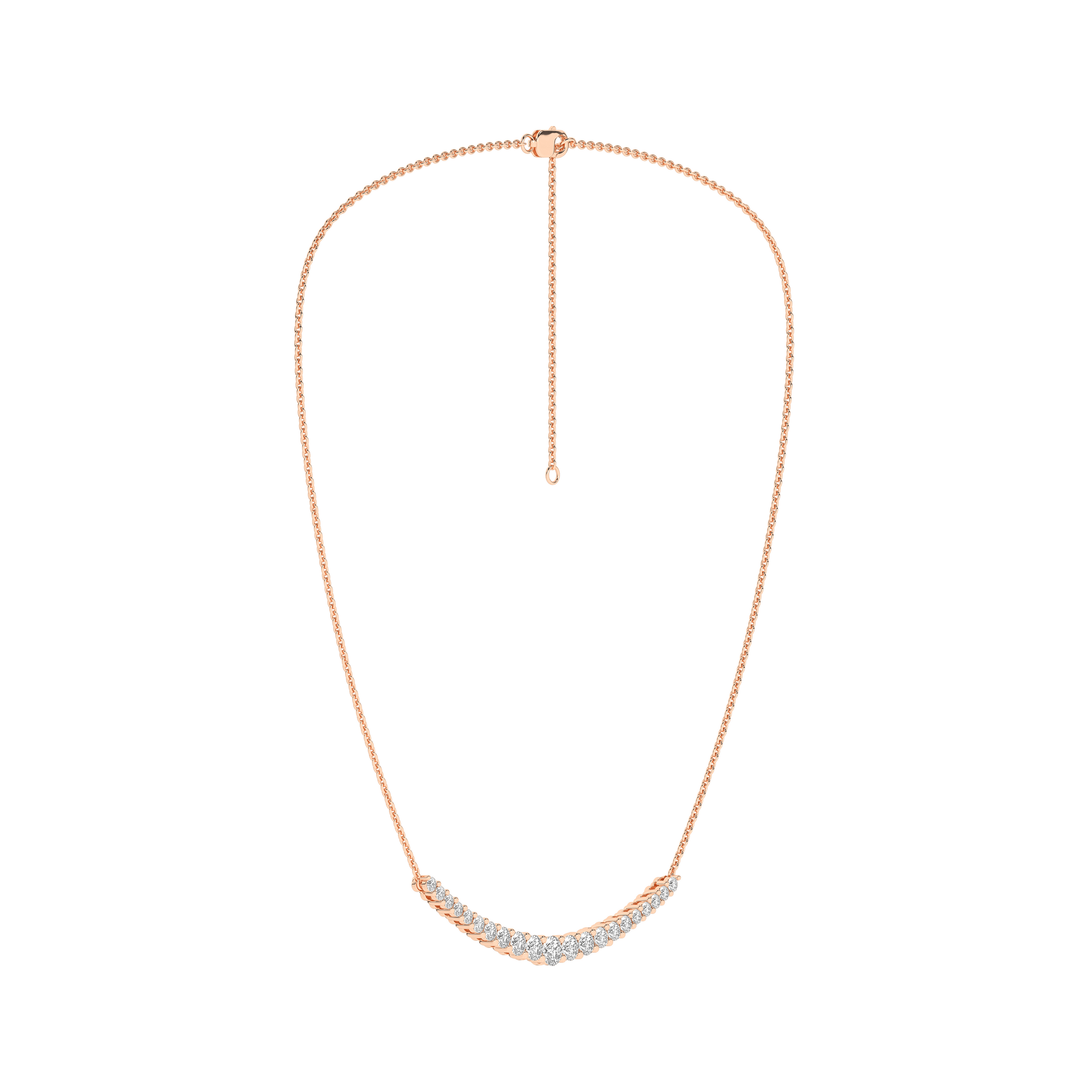 Graduated Diamond Necklace (Round) - Oz's Jewelers by The Hickory Jewelry Company