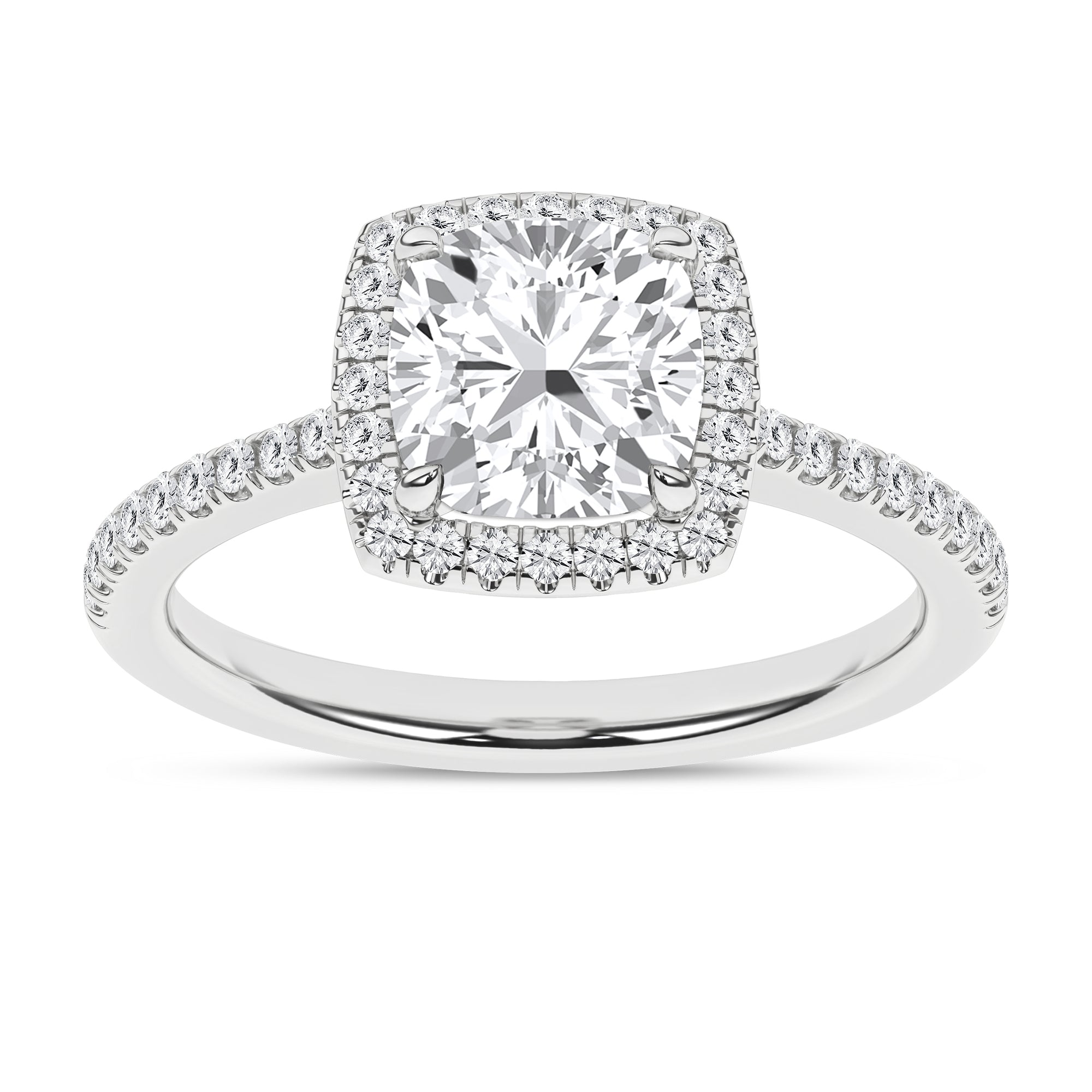 Halo Engagement Ring (Cushion) - Oz's Jewelers by The Hickory Jewelry Company