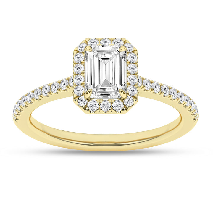 Halo Engagement Ring (Emerald) - Oz's Jewelers by The Hickory Jewelry Company