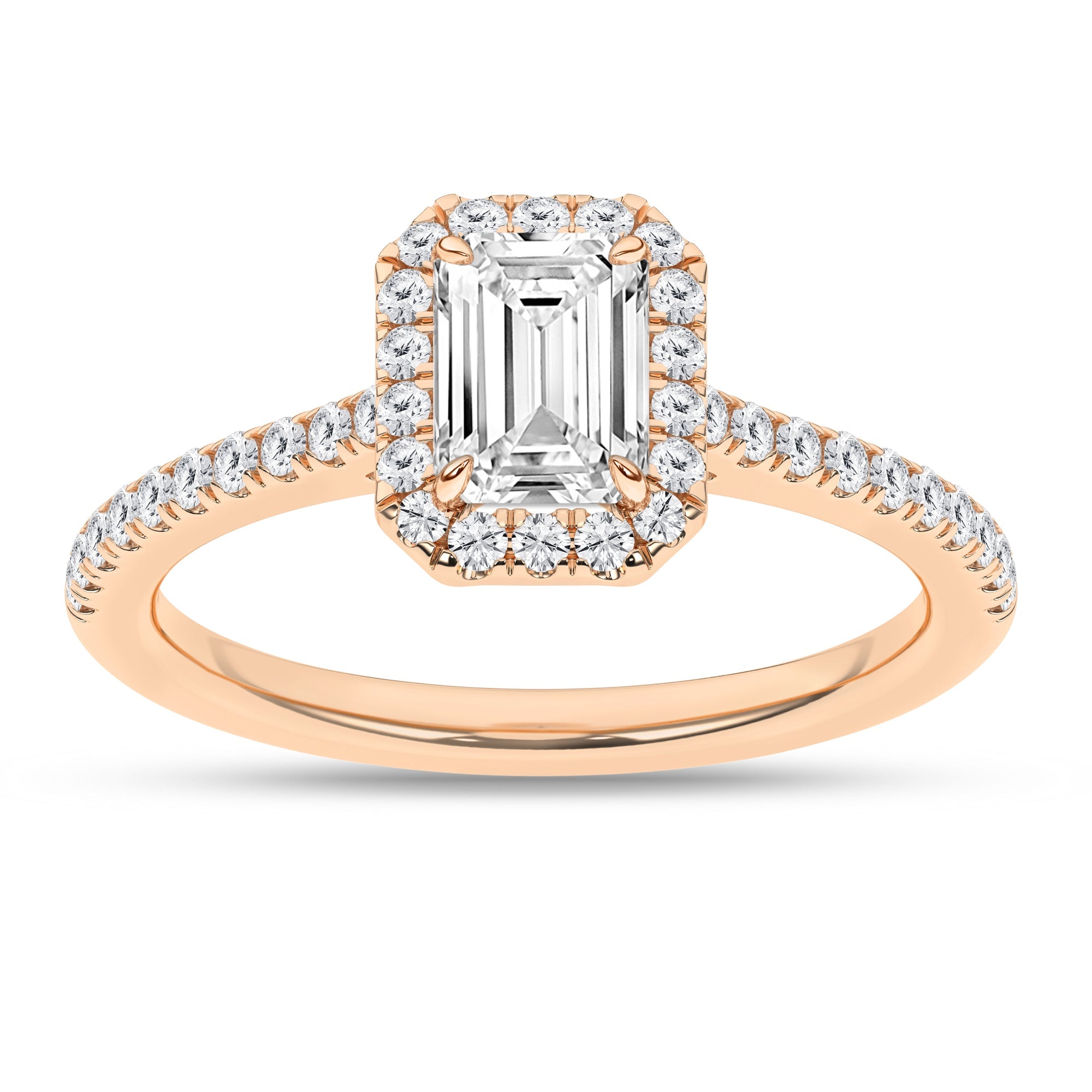 Halo Engagement Ring (Emerald) - Oz's Jewelers by The Hickory Jewelry Company