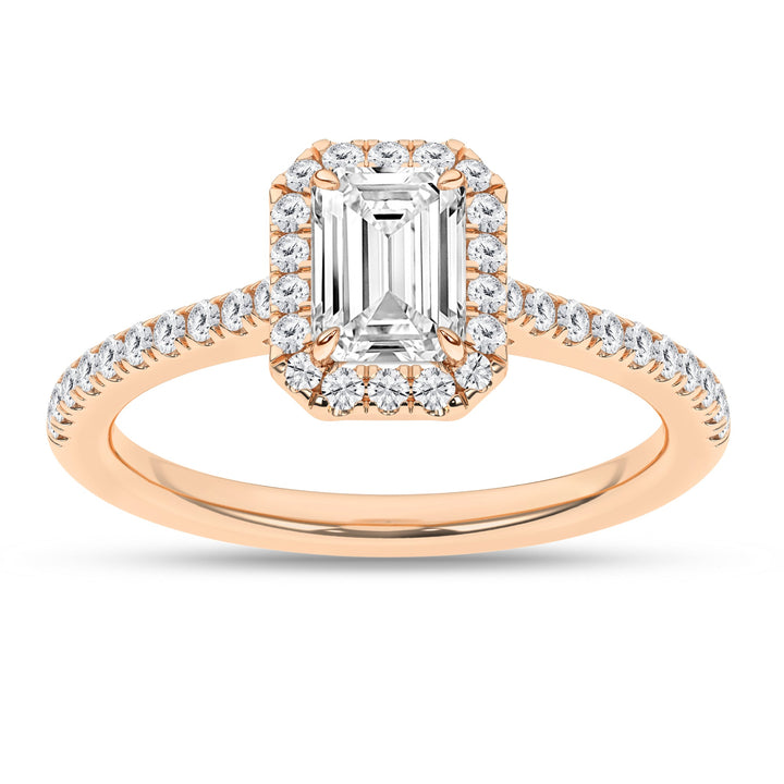 Halo Engagement Ring (Emerald) - Oz's Jewelers by The Hickory Jewelry Company