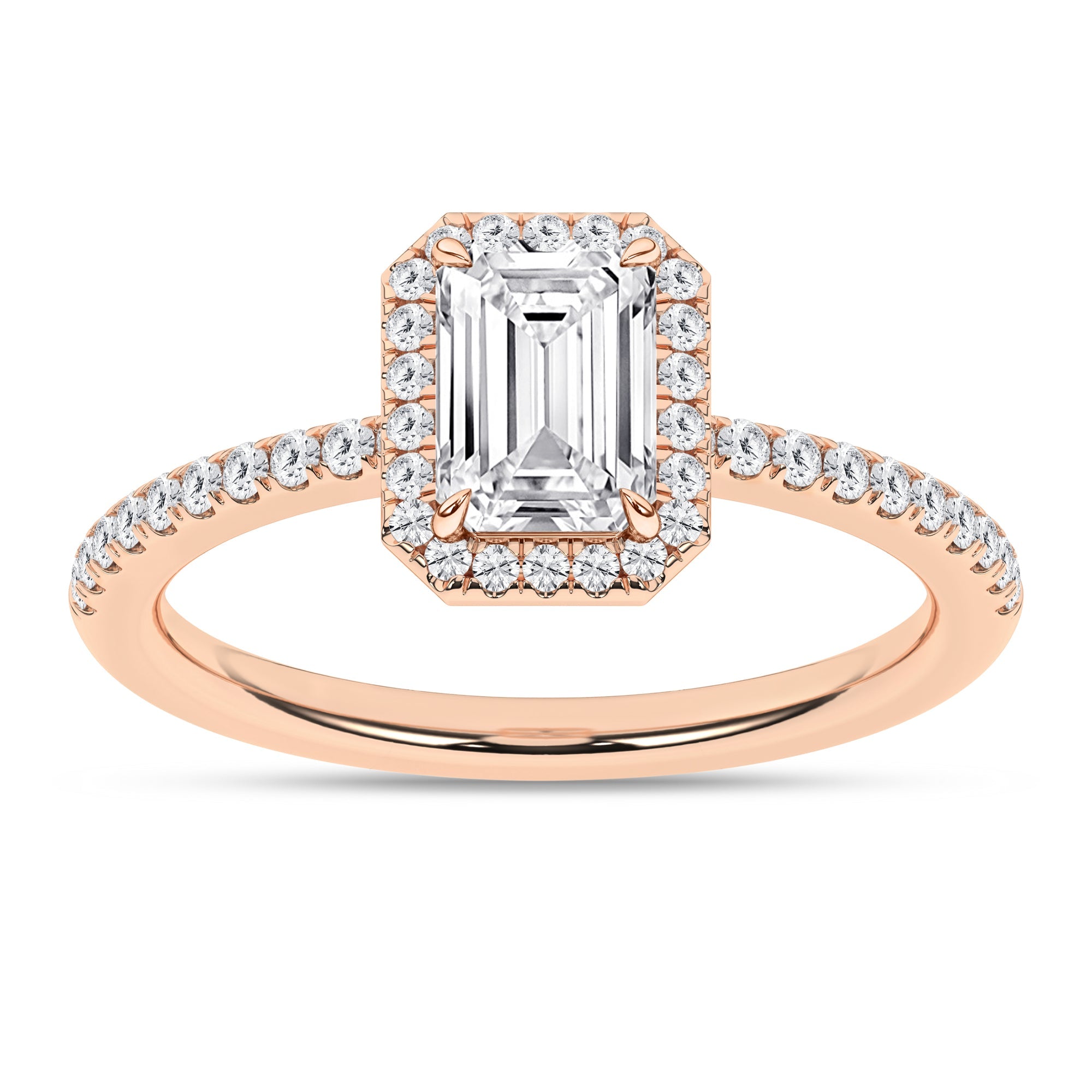 Halo Engagement Ring (Emerald) - Oz's Jewelers by The Hickory Jewelry Company