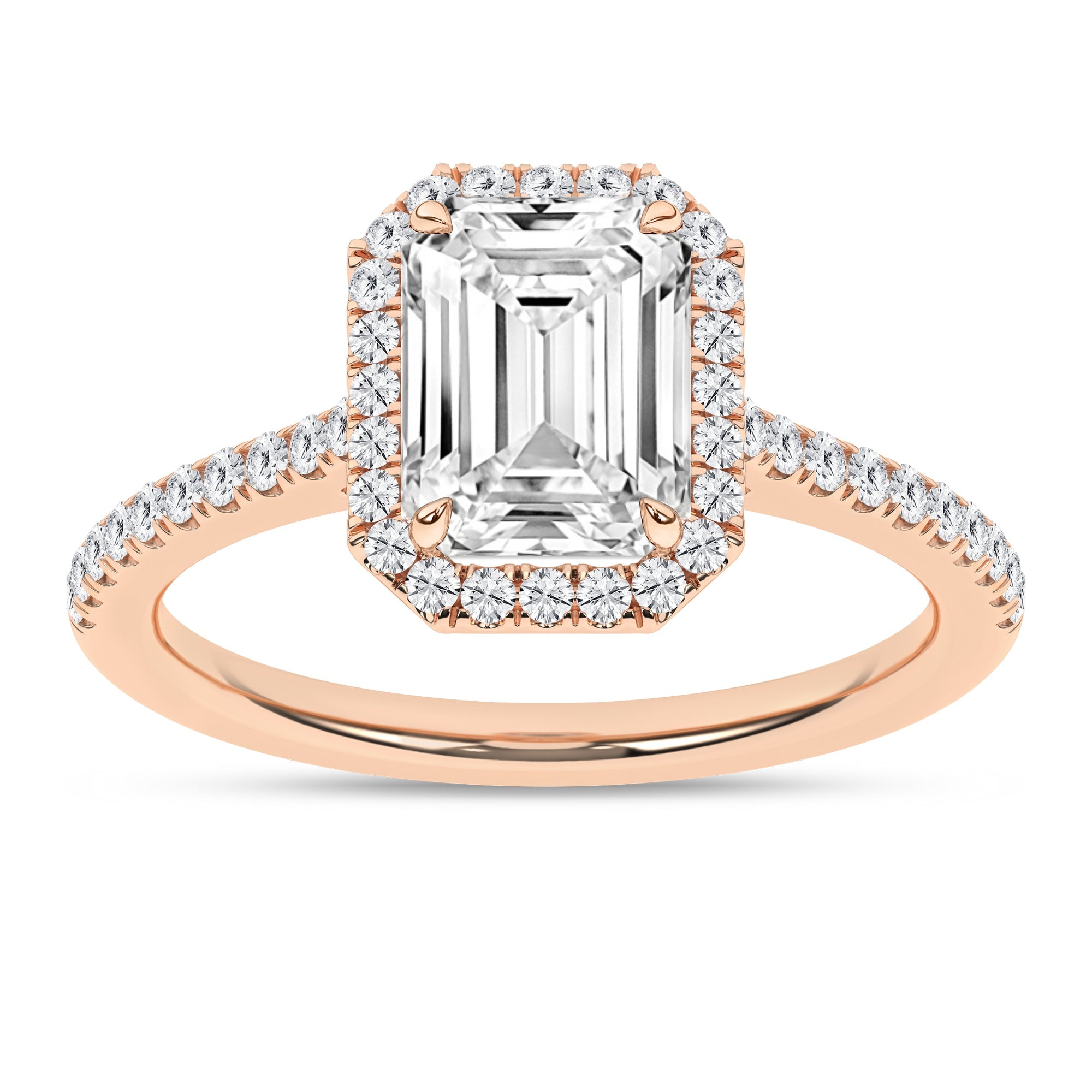 Halo Engagement Ring (Emerald) - Oz's Jewelers by The Hickory Jewelry Company