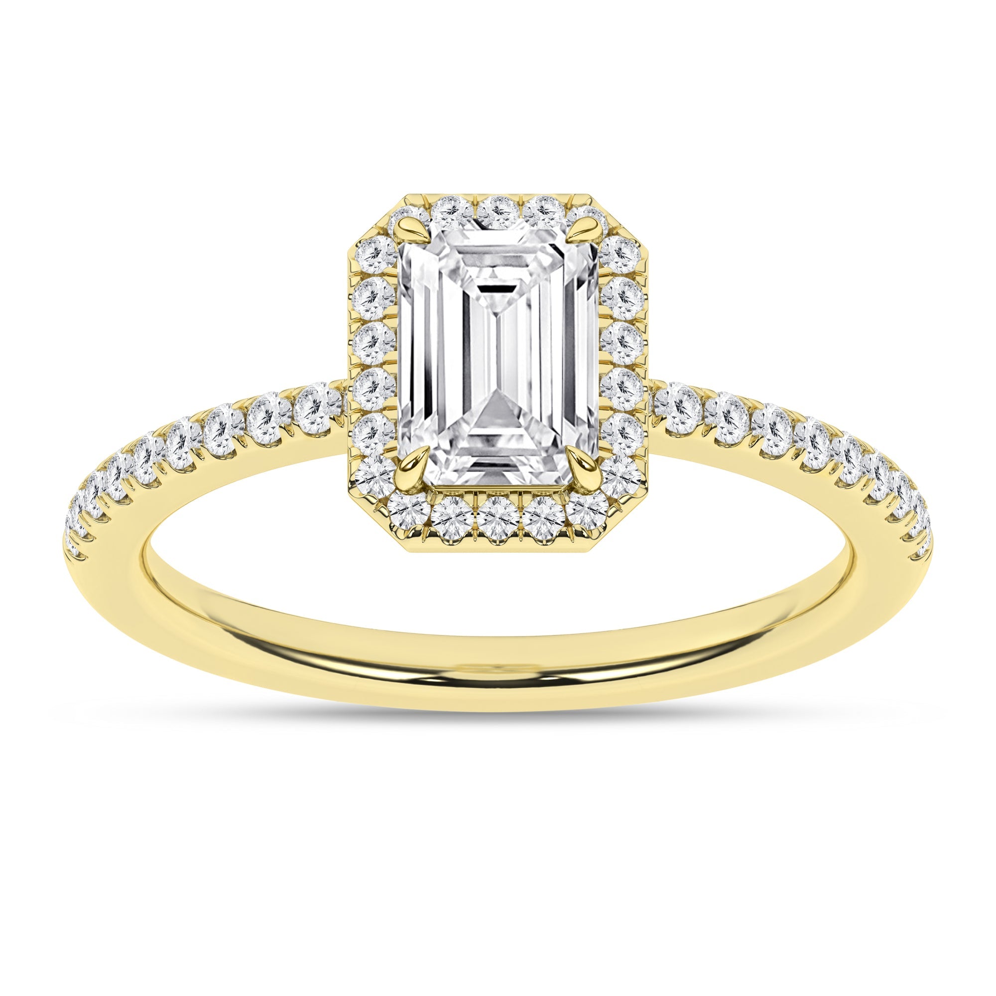 Halo Engagement Ring (Emerald) - Oz's Jewelers by The Hickory Jewelry Company