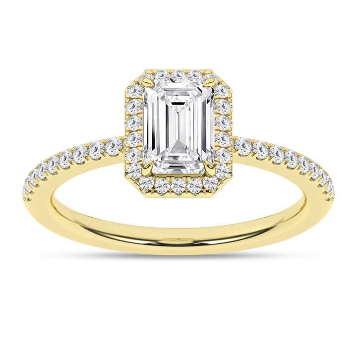 Halo Engagement Ring (Emerald) - Oz's Jewelers by The Hickory Jewelry Company