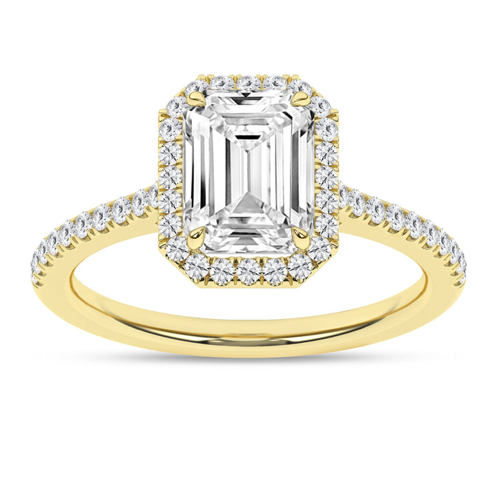 Halo Engagement Ring (Emerald) - Oz's Jewelers by The Hickory Jewelry Company