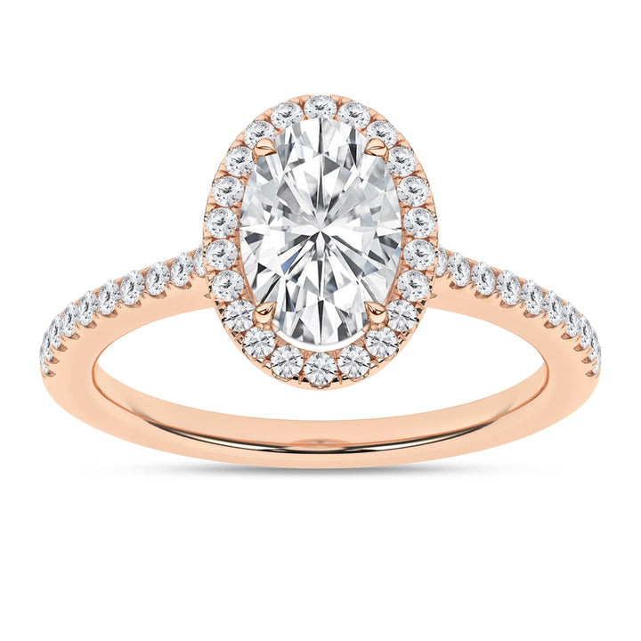 Halo Engagement Ring (Oval) - Oz's Jewelers by The Hickory Jewelry Company