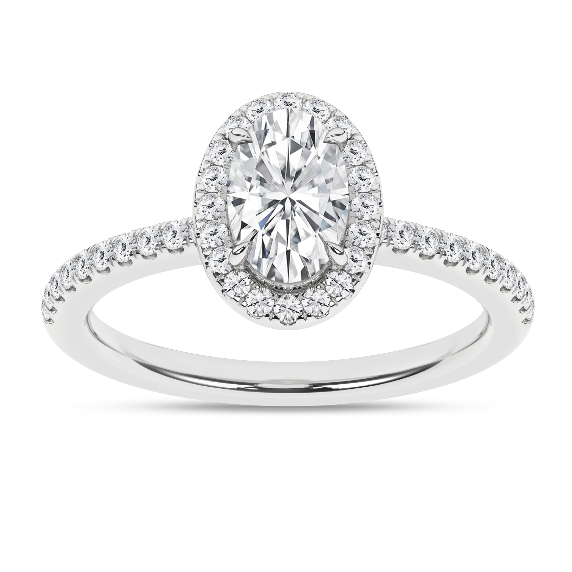 Halo Engagement Ring (Oval) - Oz's Jewelers by The Hickory Jewelry Company