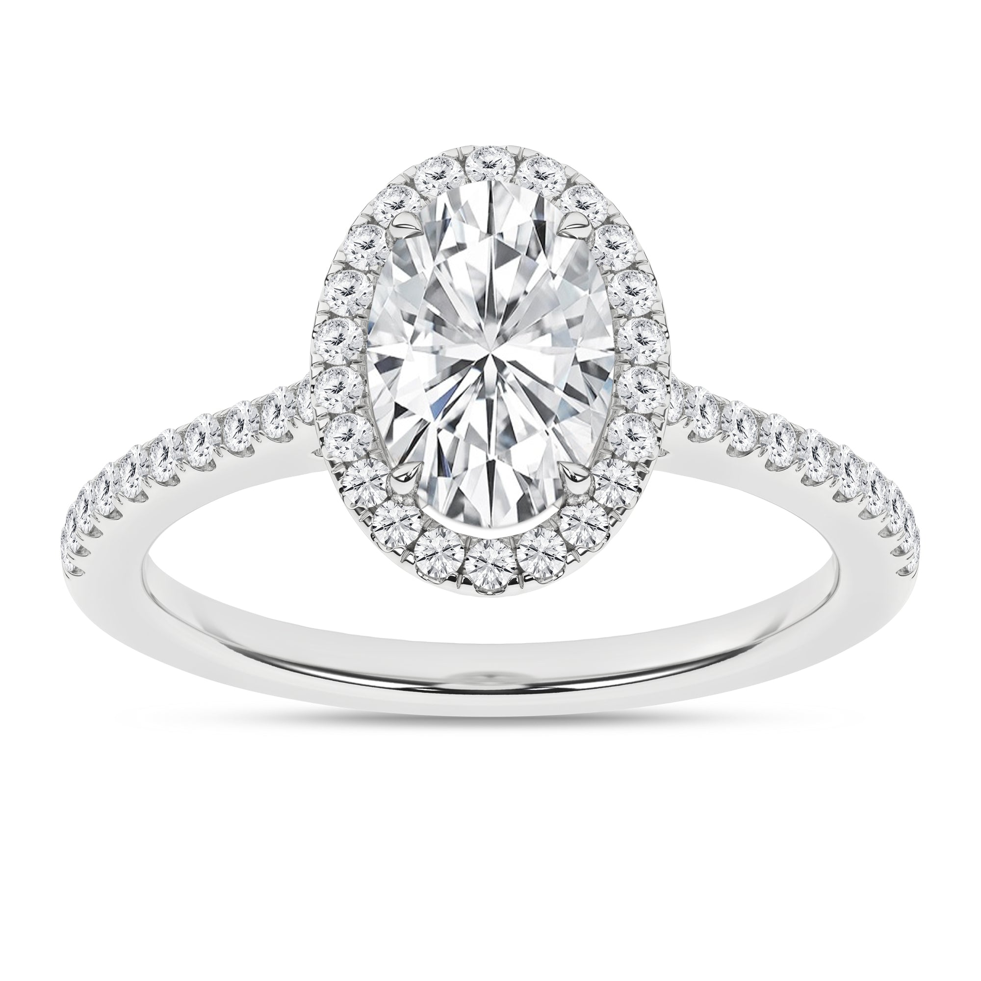 Halo Engagement Ring (Oval) - Oz's Jewelers by The Hickory Jewelry Company