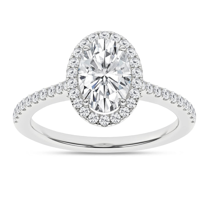 Halo Engagement Ring (Oval) - Oz's Jewelers by The Hickory Jewelry Company