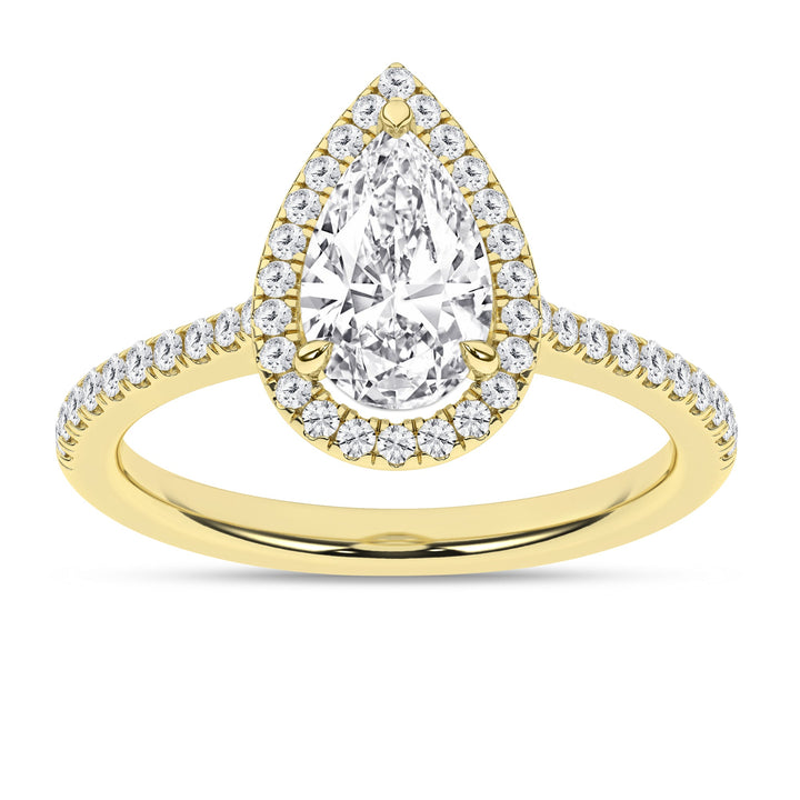 Halo Engagement Ring (Pear) - Oz's Jewelers by The Hickory Jewelry Company