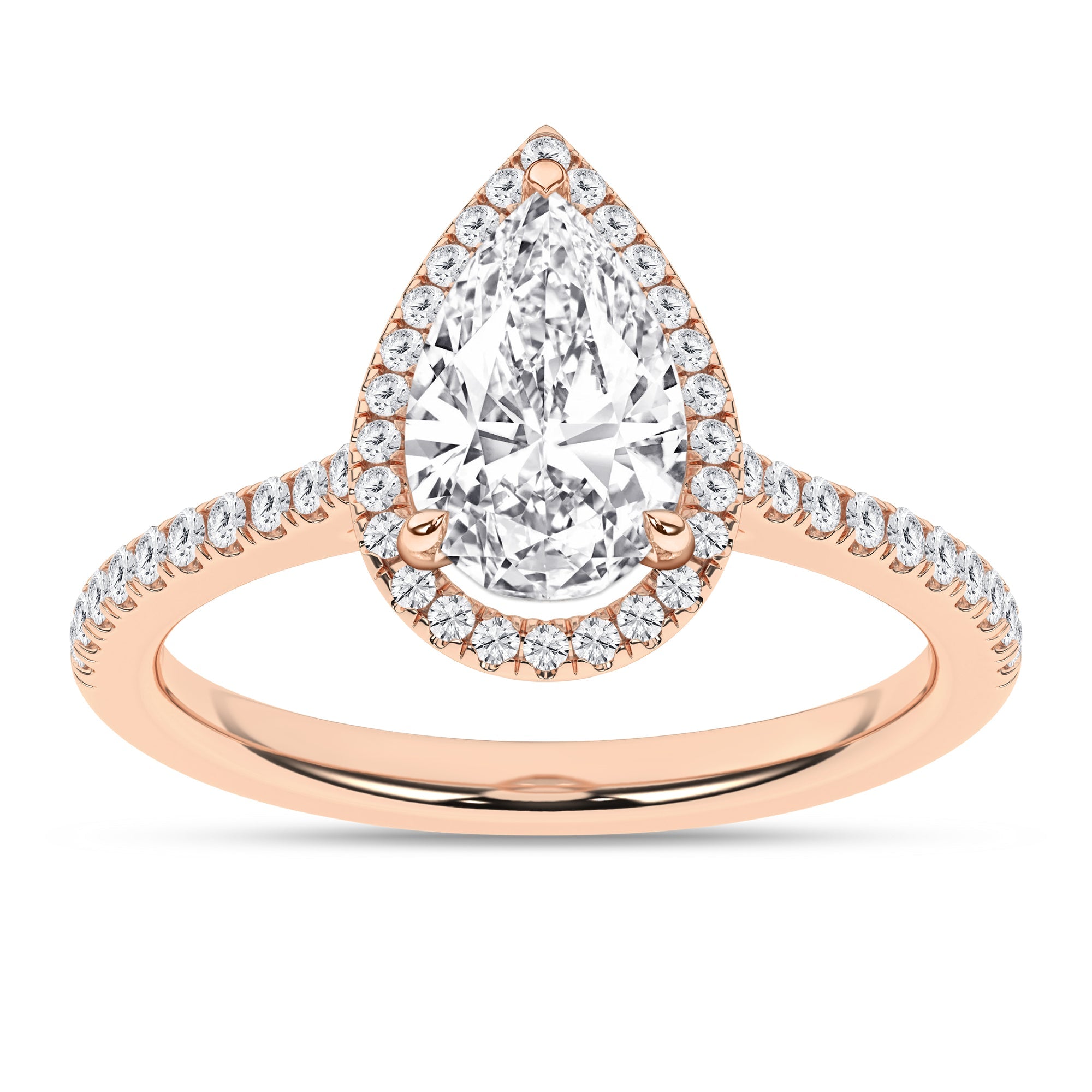 Halo Engagement Ring (Pear) - Oz's Jewelers by The Hickory Jewelry Company