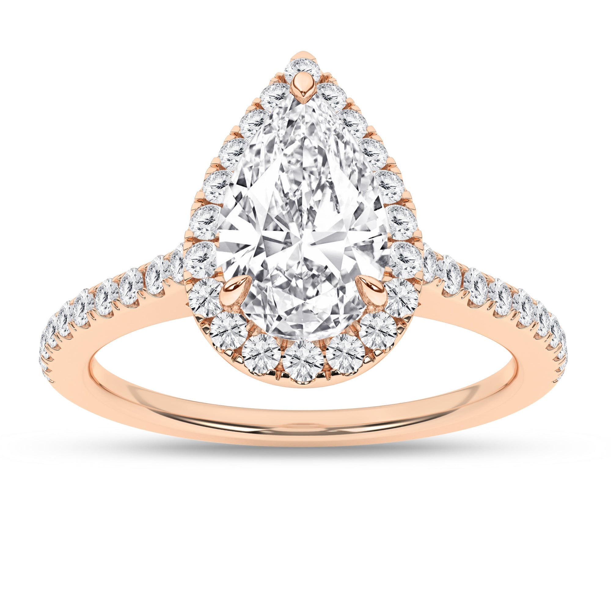 Halo Engagement Ring (Pear) - Oz's Jewelers by The Hickory Jewelry Company