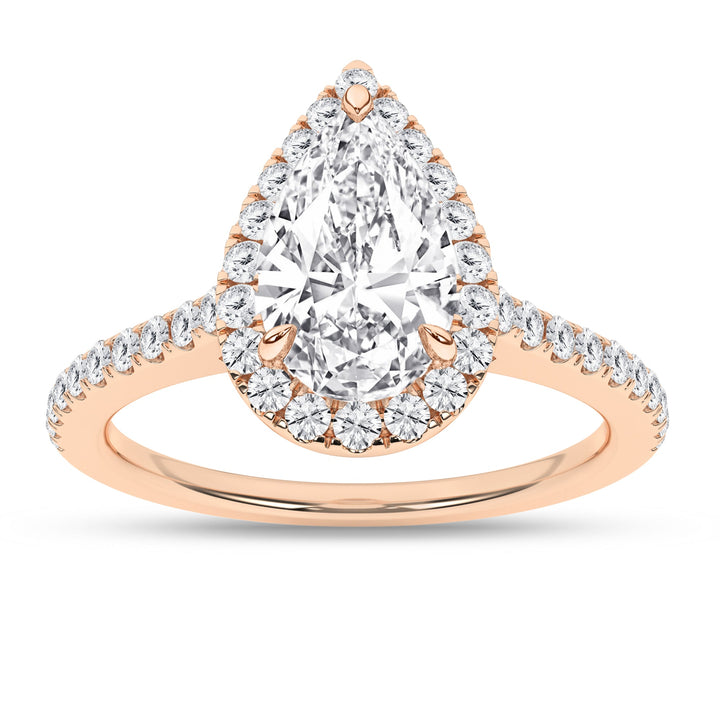 Halo Engagement Ring (Pear) - Oz's Jewelers by The Hickory Jewelry Company