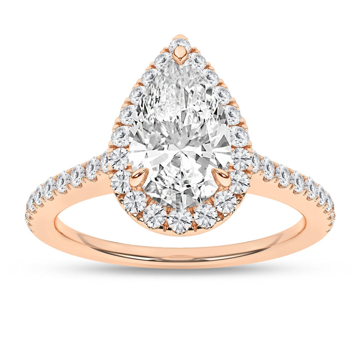 Halo Engagement Ring (Pear) - Oz's Jewelers by The Hickory Jewelry Company