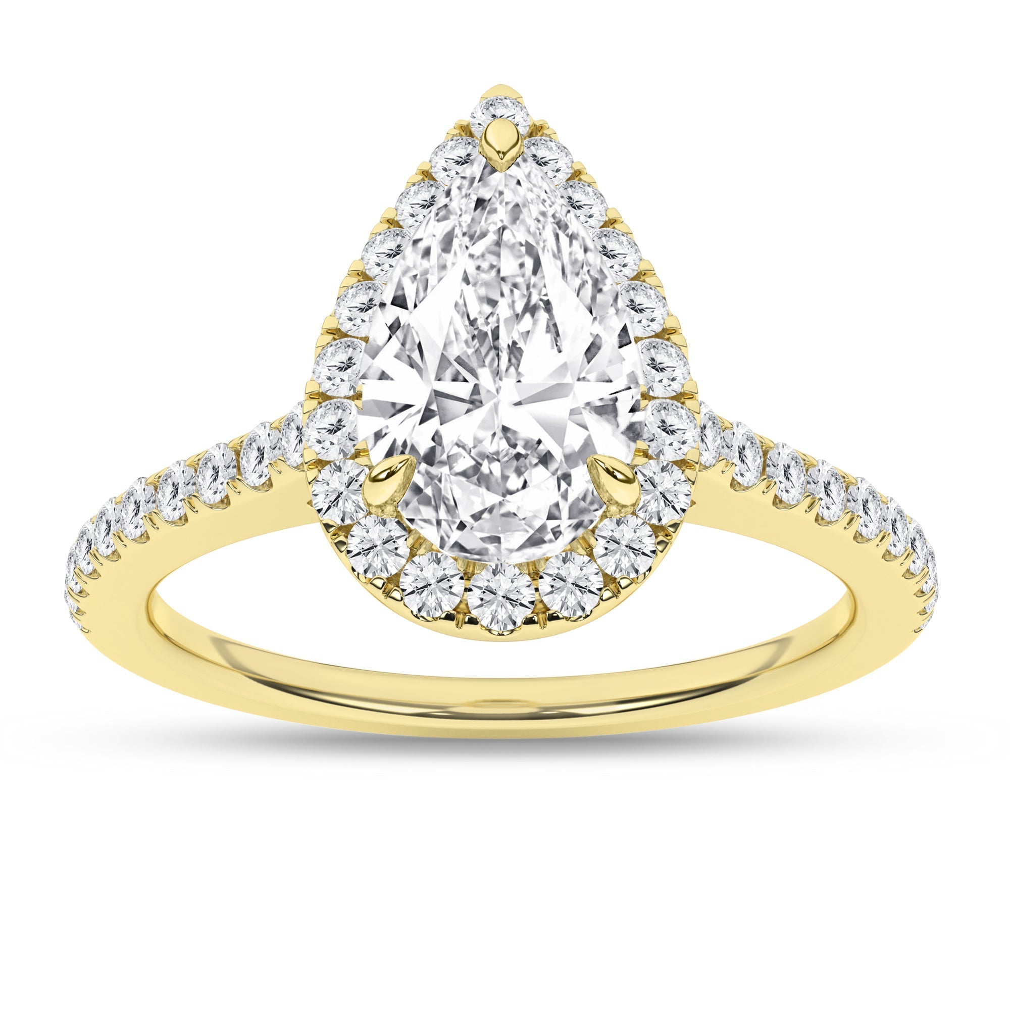 Halo Engagement Ring (Pear) - Oz's Jewelers by The Hickory Jewelry Company