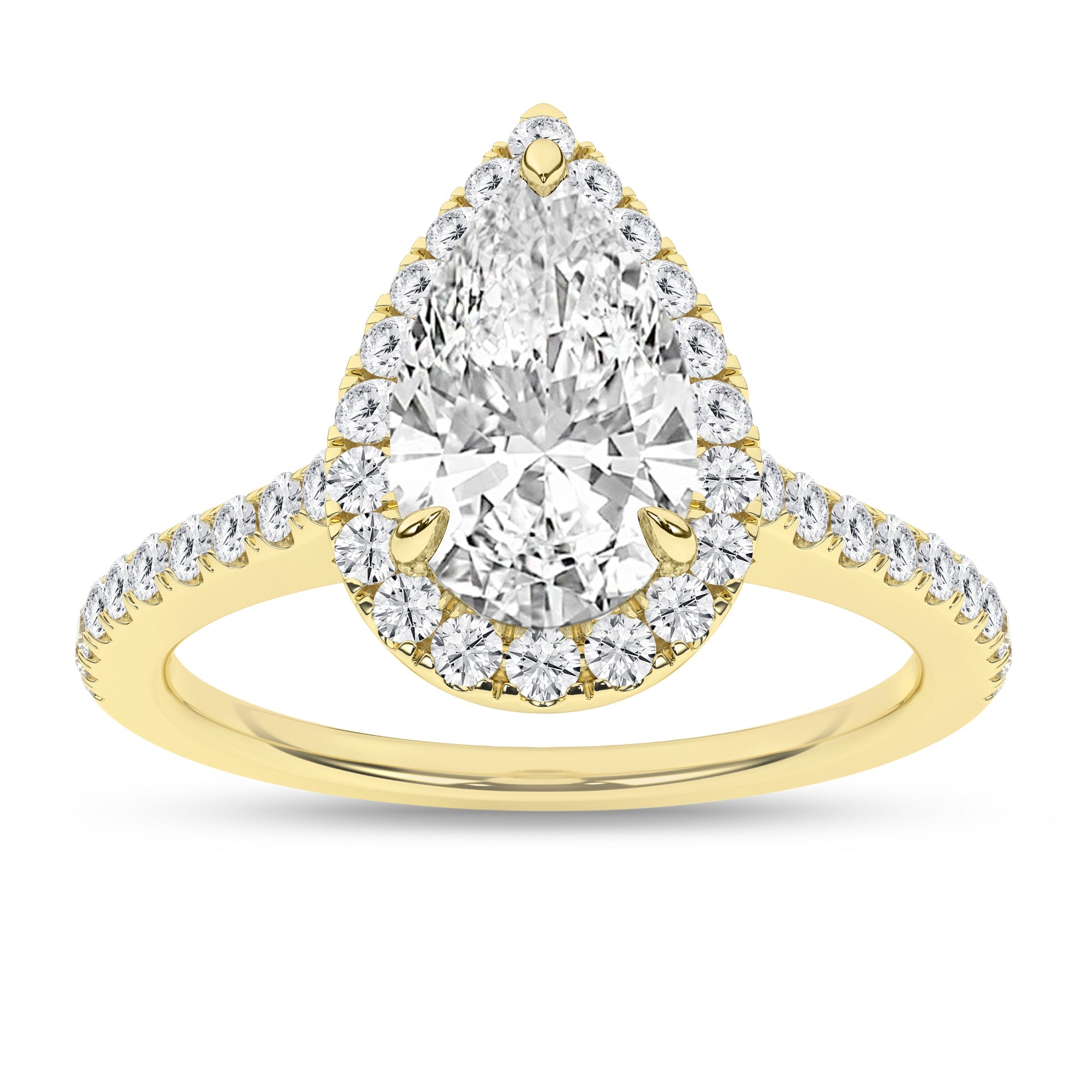 Halo Engagement Ring (Pear) - Oz's Jewelers by The Hickory Jewelry Company