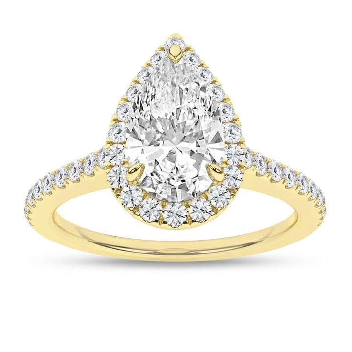 Halo Engagement Ring (Pear) - Oz's Jewelers by The Hickory Jewelry Company