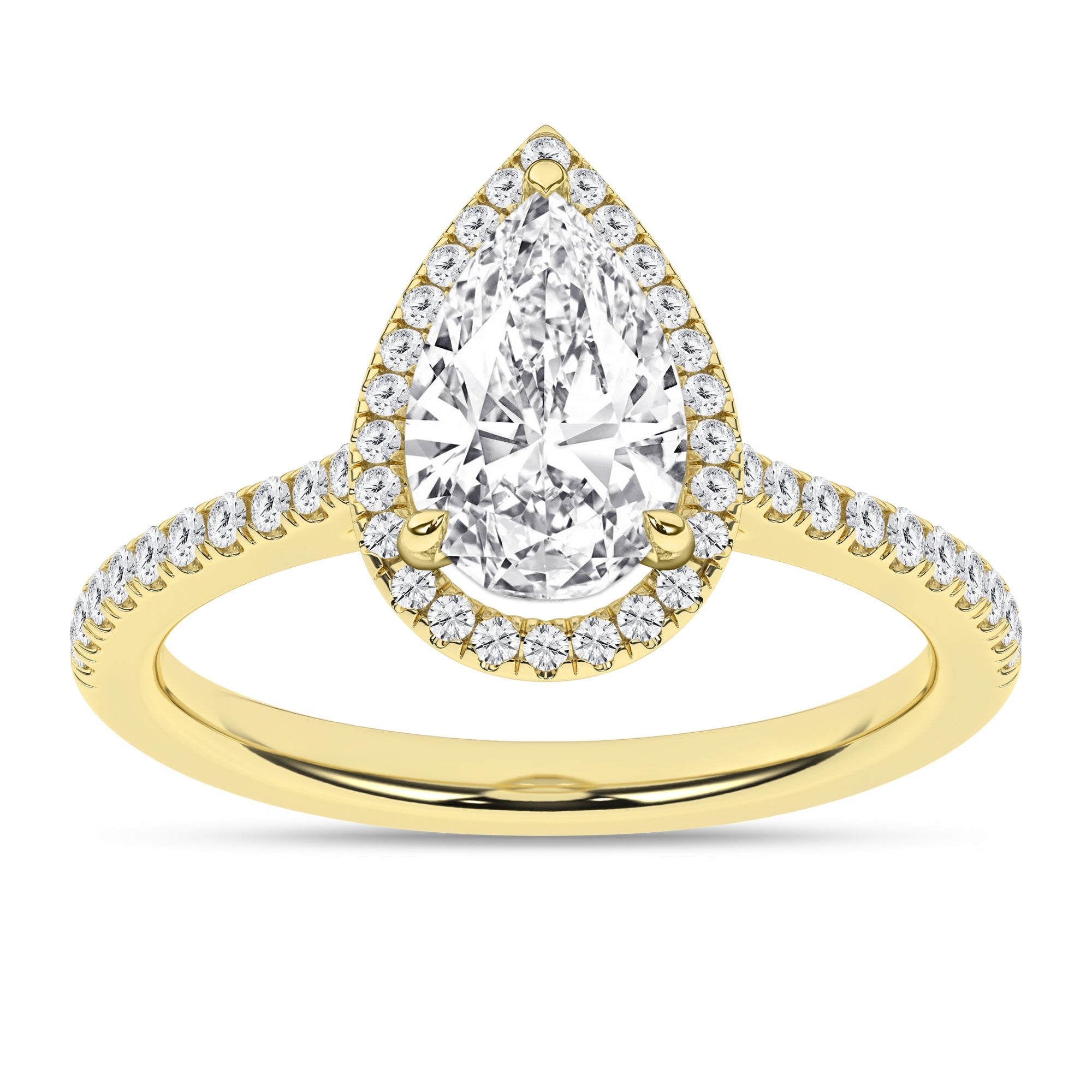 Halo Engagement Ring (Pear) - Oz's Jewelers by The Hickory Jewelry Company