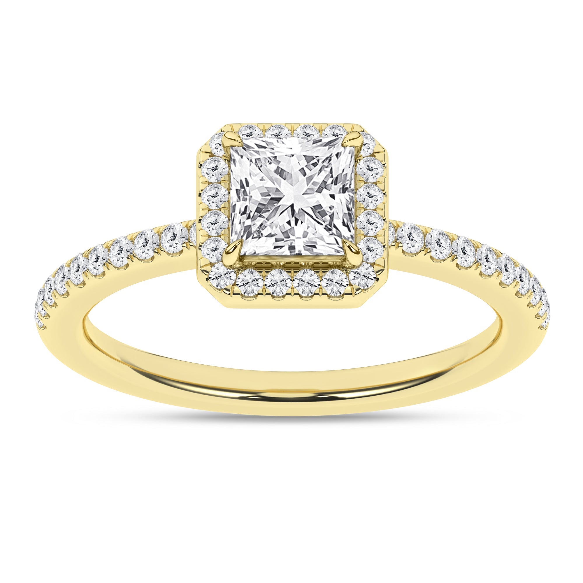 Halo Engagement Ring (Princess) - Oz's Jewelers by The Hickory Jewelry Company