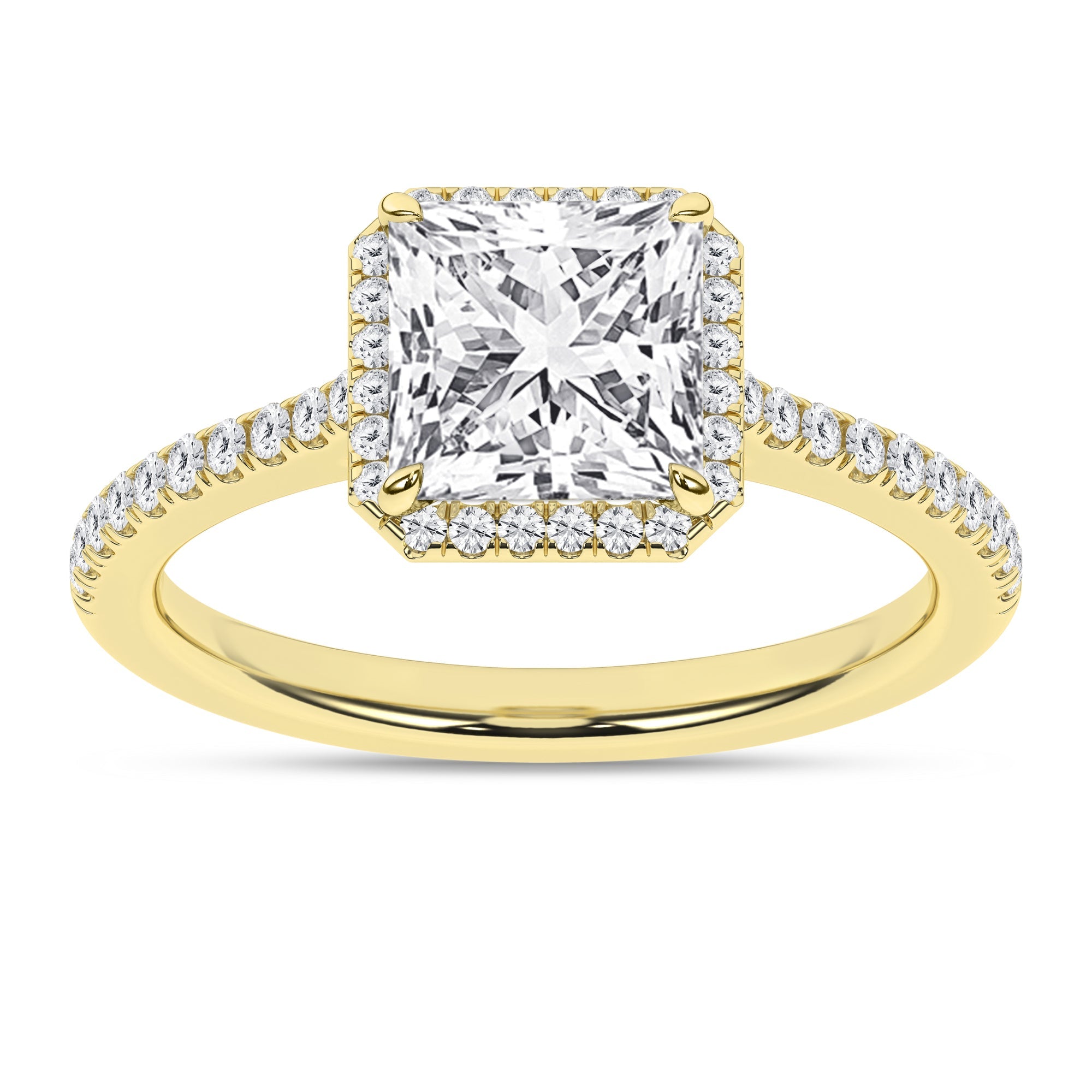 Halo Engagement Ring (Princess) - Oz's Jewelers by The Hickory Jewelry Company