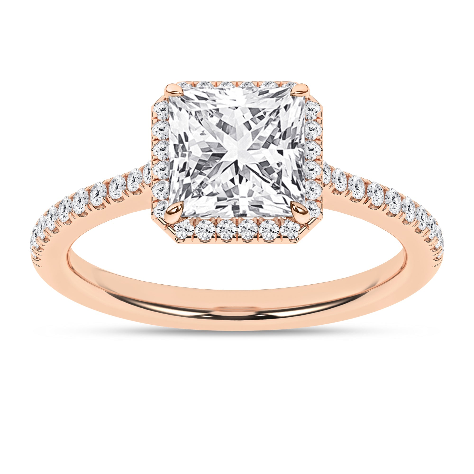 Halo Engagement Ring (Princess) - Oz's Jewelers by The Hickory Jewelry Company