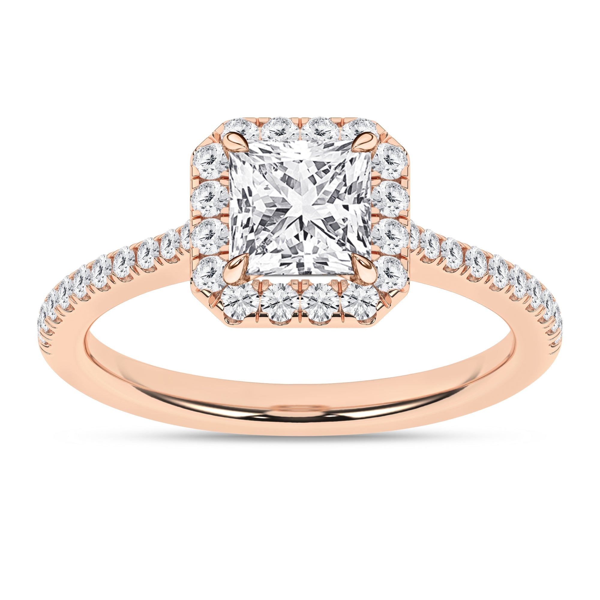 Halo Engagement Ring (Princess) - Oz's Jewelers by The Hickory Jewelry Company