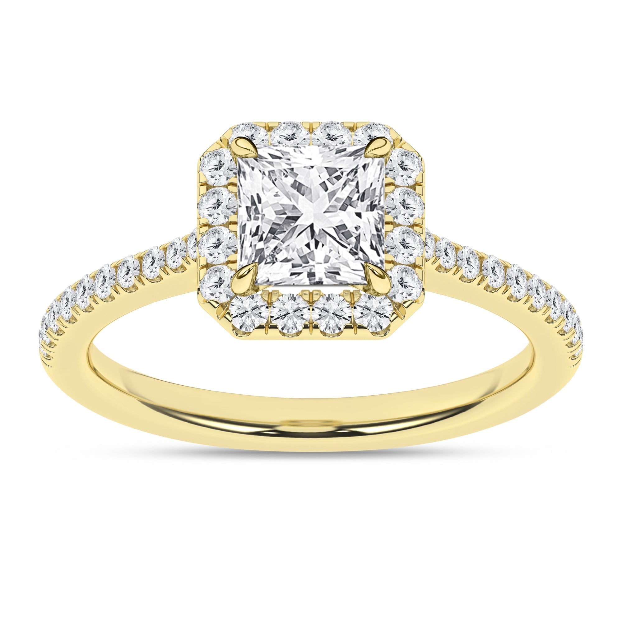 Halo Engagement Ring (Princess) - Oz's Jewelers by The Hickory Jewelry Company