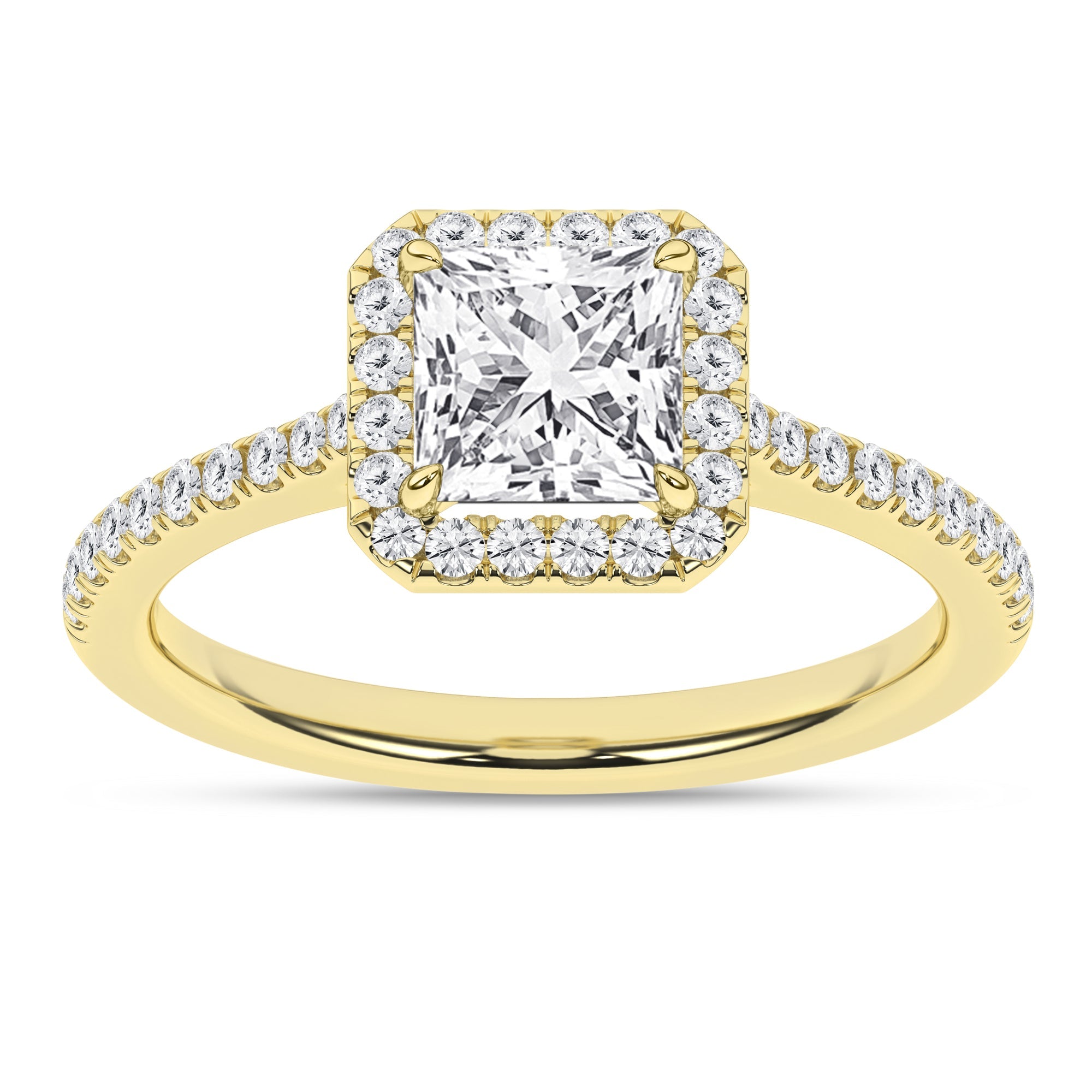 Halo Engagement Ring (Princess) - Oz's Jewelers by The Hickory Jewelry Company