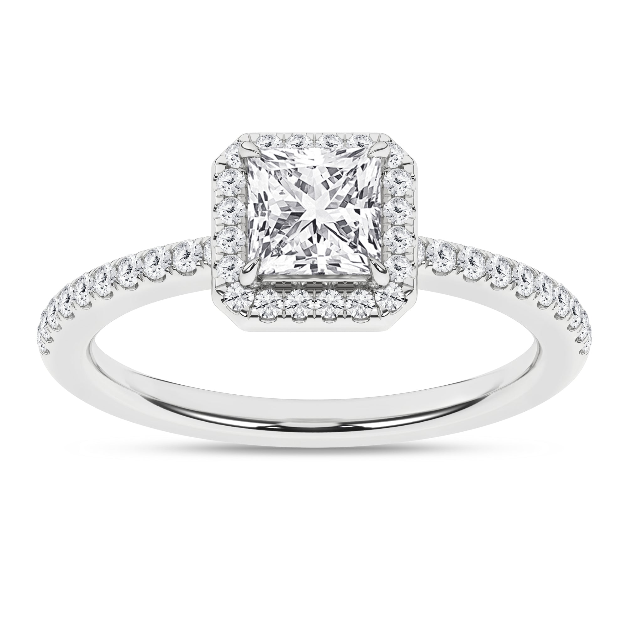 Halo Engagement Ring (Princess) - Oz's Jewelers by The Hickory Jewelry Company