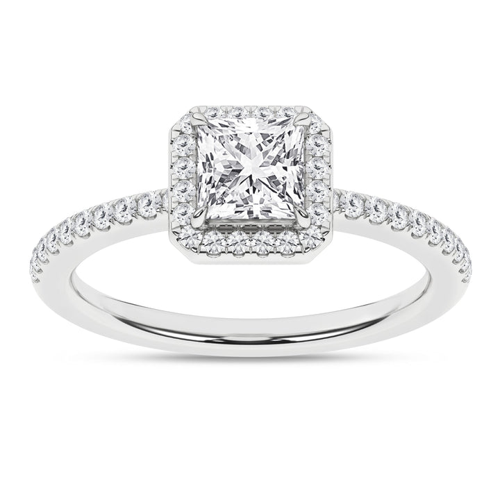 Halo Engagement Ring (Princess) - Oz's Jewelers by The Hickory Jewelry Company