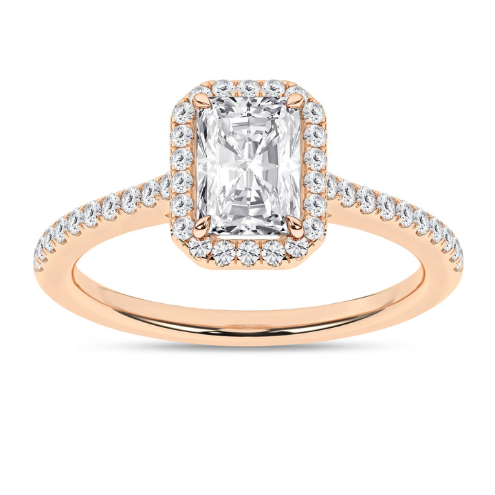 Halo Engagement Ring (Radiant) - Oz's Jewelers by The Hickory Jewelry Company