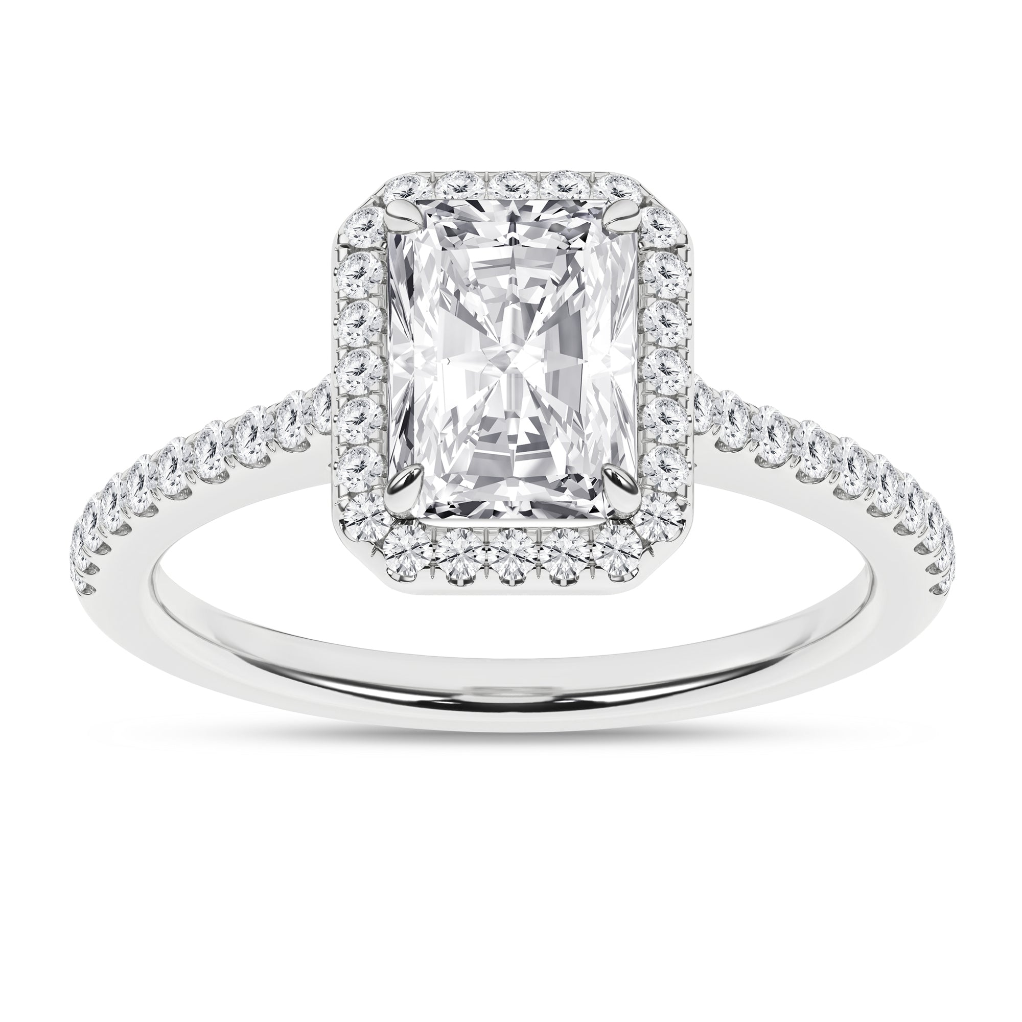 Halo Engagement Ring (Radiant) - Oz's Jewelers by The Hickory Jewelry Company