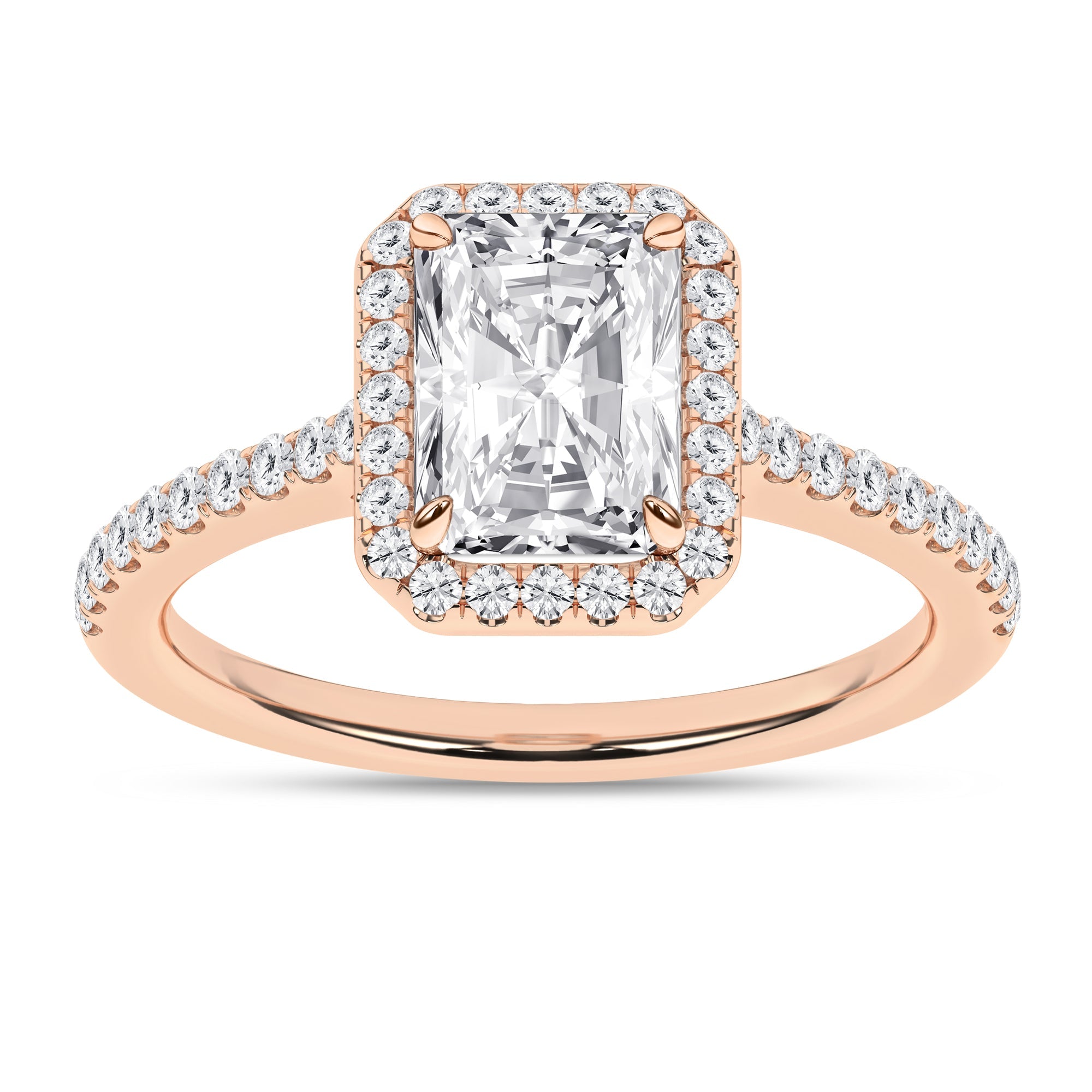 Halo Engagement Ring (Radiant) - Oz's Jewelers by The Hickory Jewelry Company