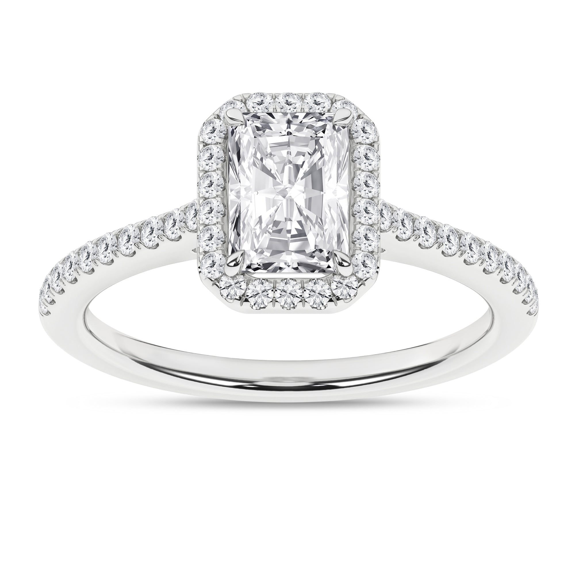 Halo Engagement Ring (Radiant) - Oz's Jewelers by The Hickory Jewelry Company