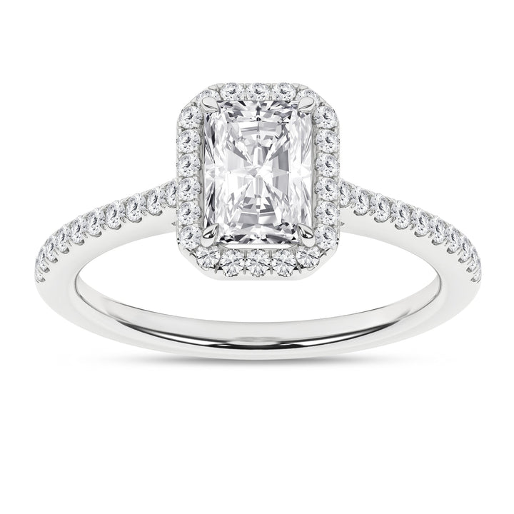 Halo Engagement Ring (Radiant) - Oz's Jewelers by The Hickory Jewelry Company