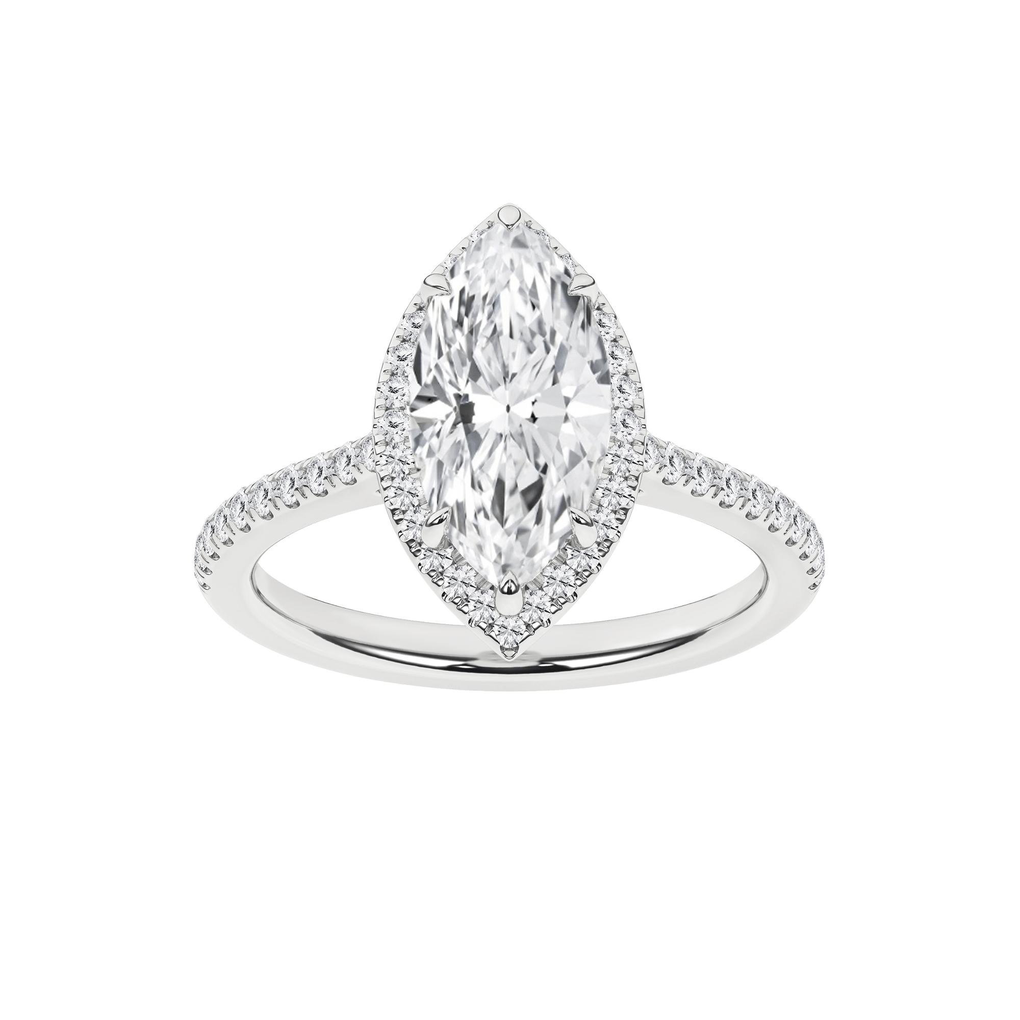 Halo Engagement Ring(Marquise) - Oz's Jewelers by The Hickory Jewelry Company